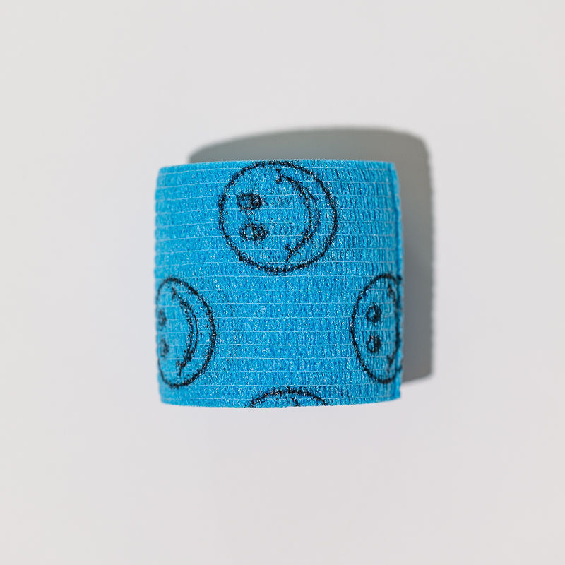 Blue Smiley Grip Tape